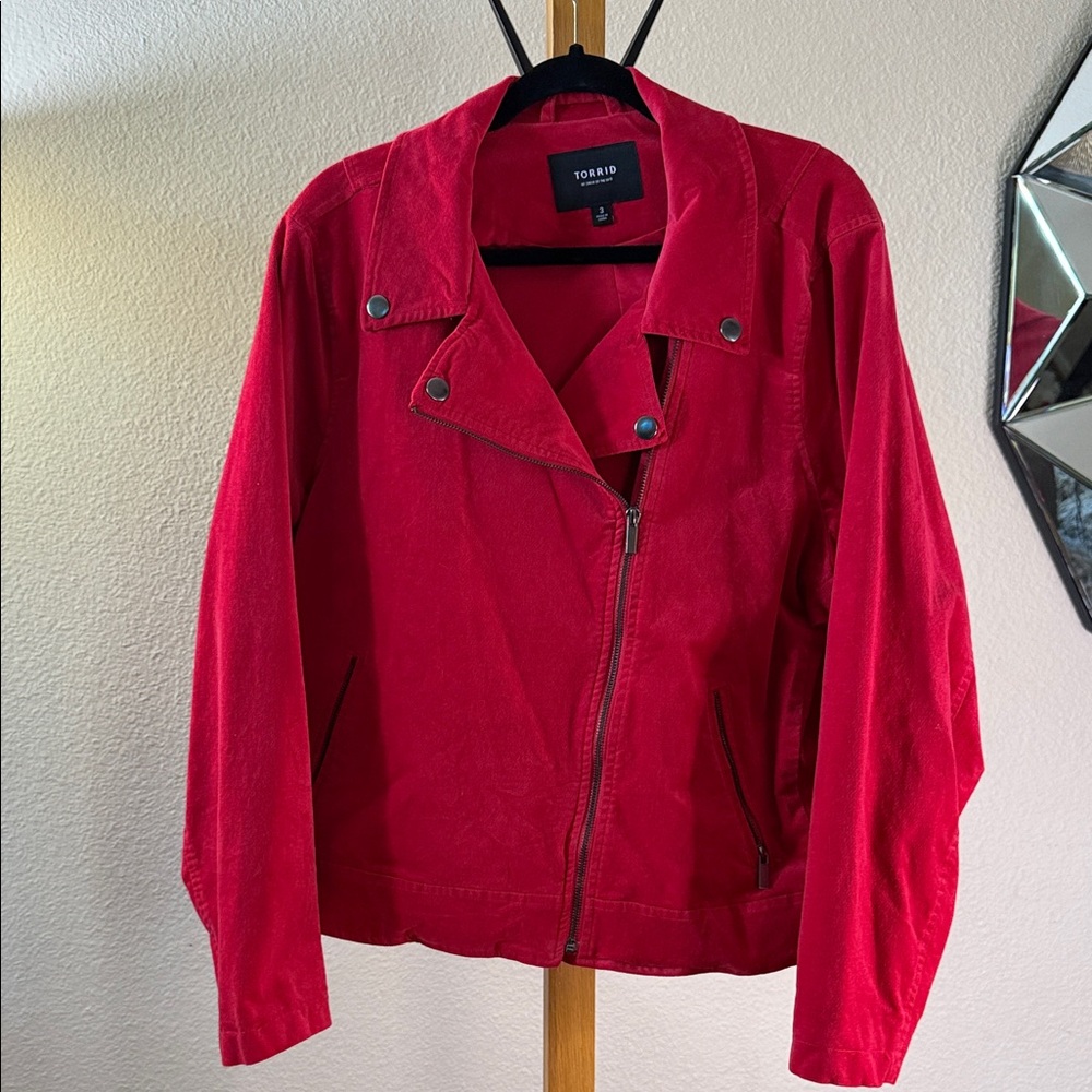 Torrid Vibrant Red Bomber Jacket